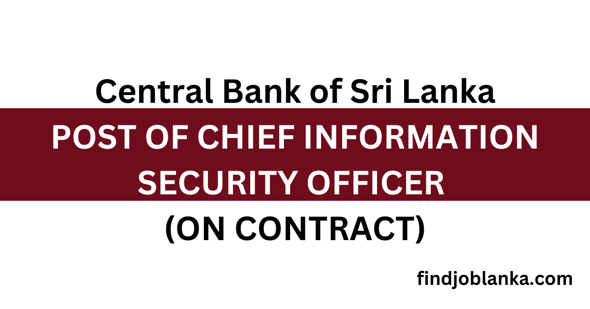 POST OF CHIEF INFORMATION SECURITY OFFICER (ON CONTRACT) findjoblanka.com
