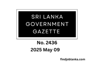 Sri Lanka Government Gazette 2025 05 09 Finjoblanka.com