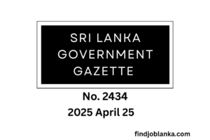 Sri Lanka Government Gazette 2025 05 25Finjoblanka.com